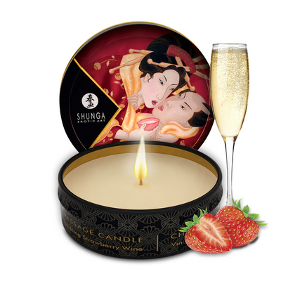 Mini Massage Candle - Strawberry Sparkling Wine - 1 oz / 30 ml