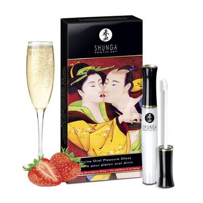 Divine Oral Lipgloss - Strawberry Sparkling Wine - 0.33 fl oz / 10 ml