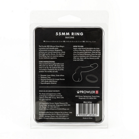 Silicone 55mm Ring - Black