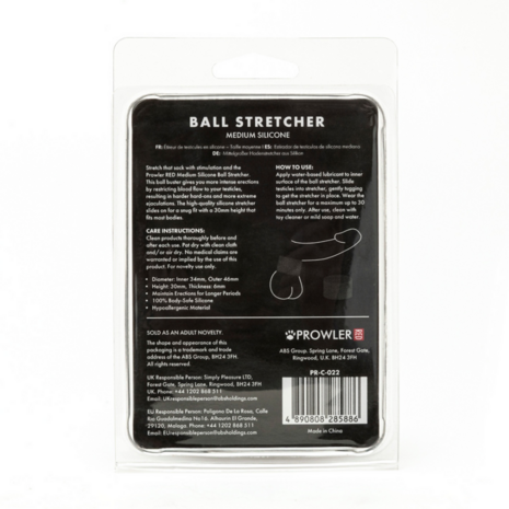 Silicone Ball Stretcher - Medium - Black