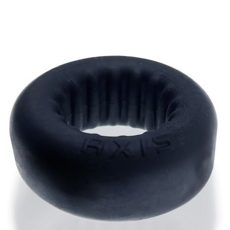 Axis - Inner Ribbed Griphold Cockring - Black Ice
