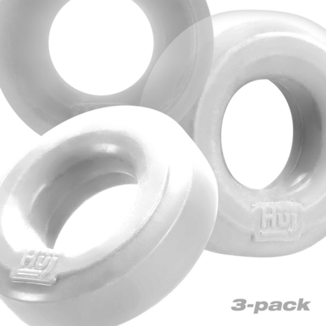 Huj3 - Cockring 3-pack - White Ice / Clear Ice