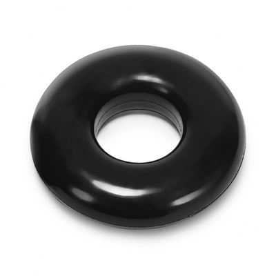 Do-Nut-2 - Jelly Cockring with Flat Inner Chamber - Black