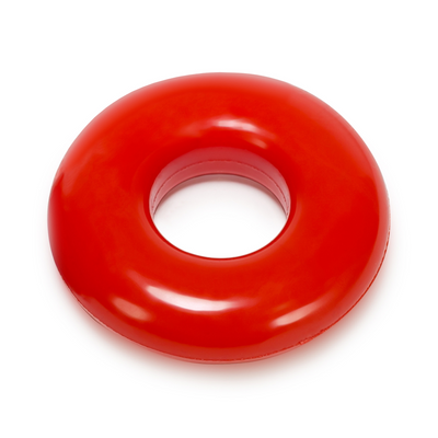 Do-Nut-2 - Jelly Cockring with Flat Inner Chamber - Red